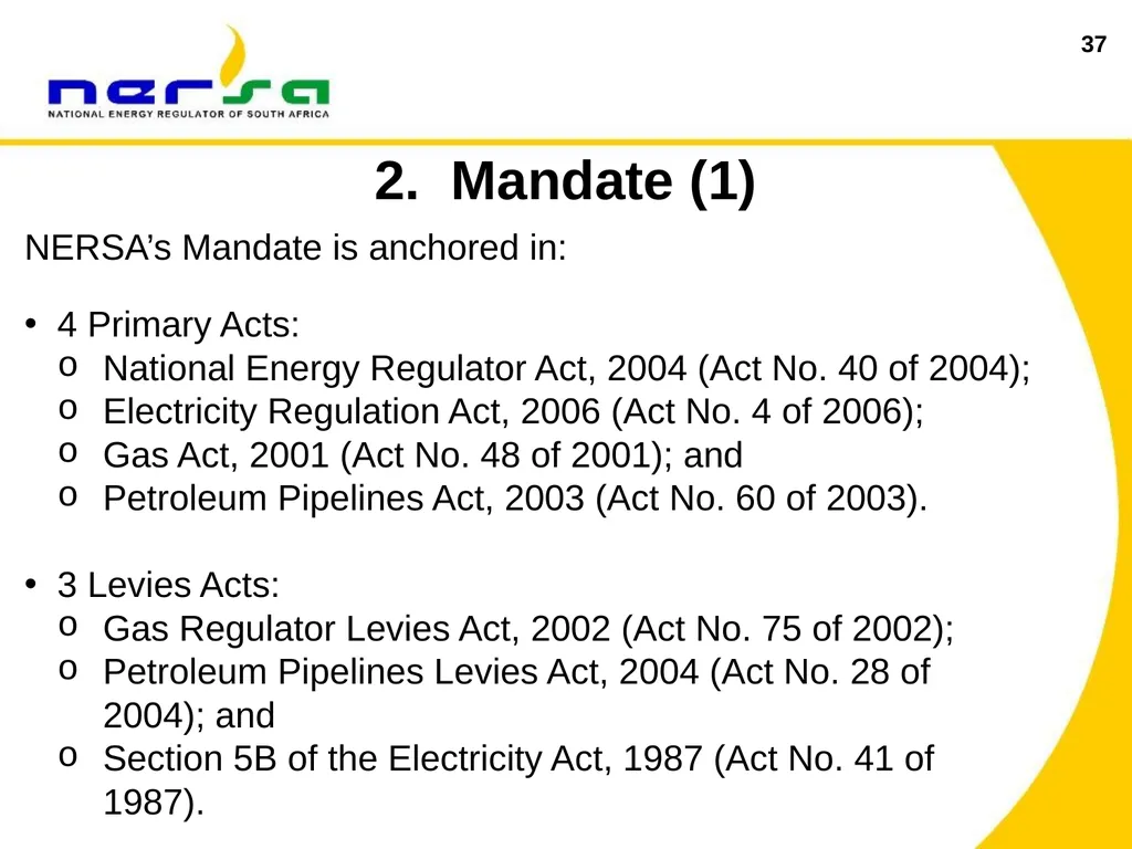 1 Presentation on NERSA’s Annual Performance Plan - slide 37 of 73