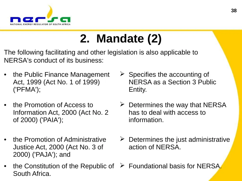 1 Presentation on NERSA’s Annual Performance Plan - slide 38 of 73