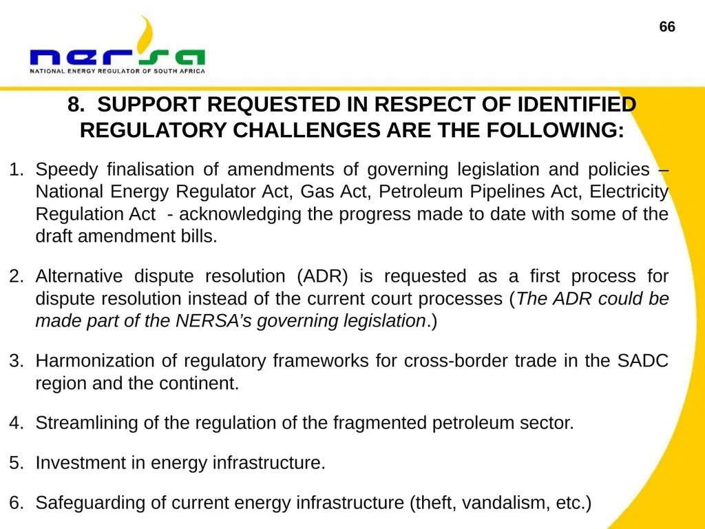 1 Presentation on NERSA’s Annual Performance Plan - slide 66 of 73