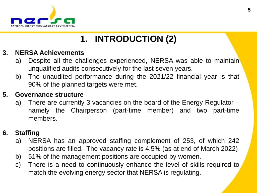 1 Presentation on NERSA’s Annual Performance Plan - slide 6 of 73