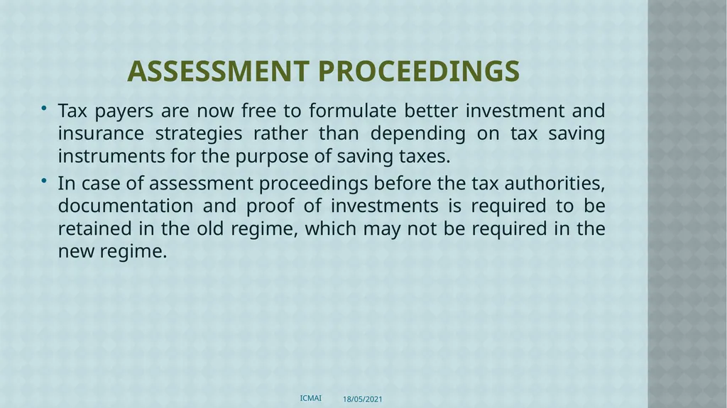 ALTERNATIVE TAX REGIME BY CMA S VENKANNA COST - slide 33 of 41