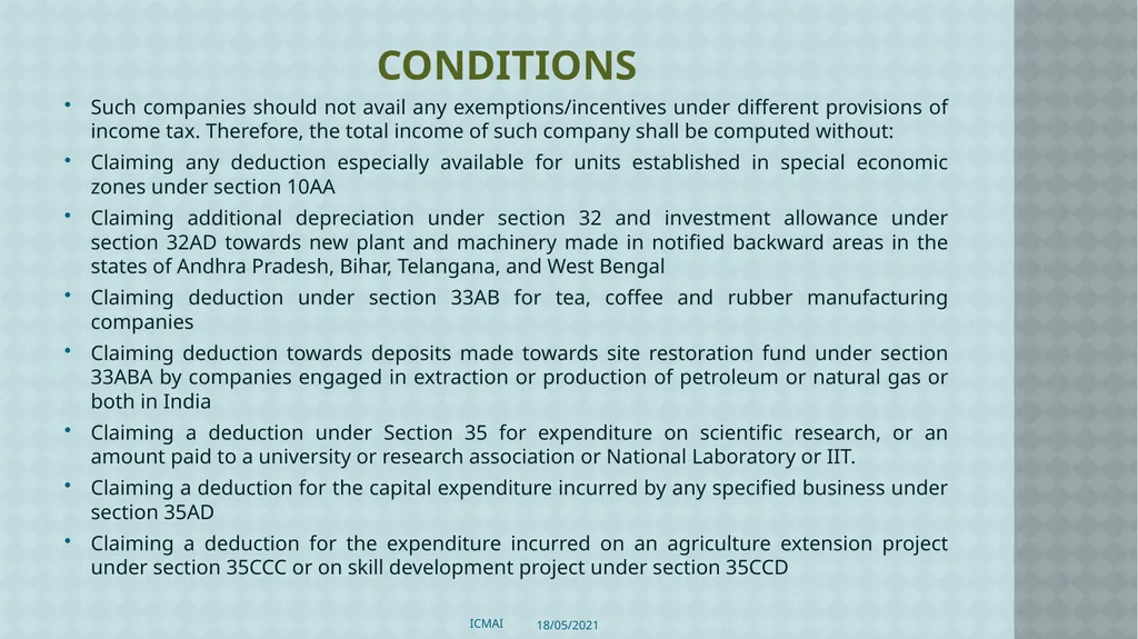 ALTERNATIVE TAX REGIME BY CMA S VENKANNA COST - slide 15 of 41