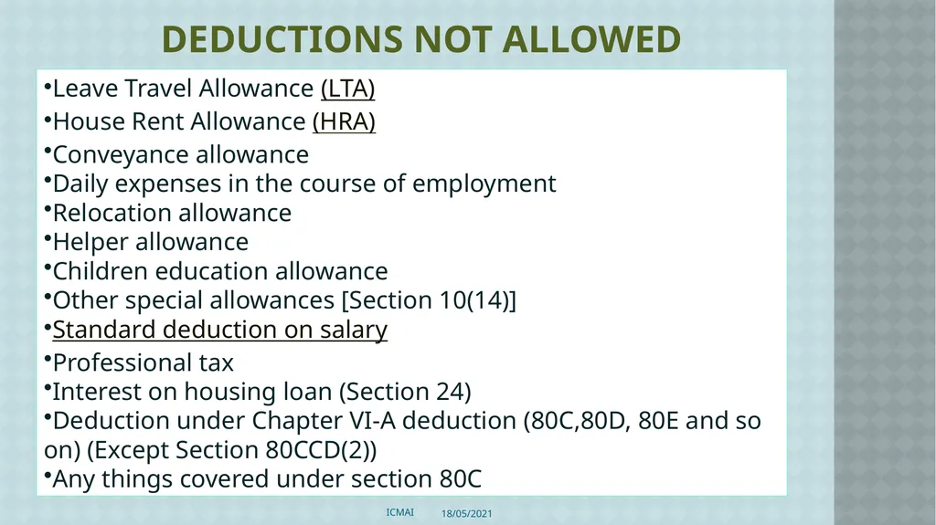 ALTERNATIVE TAX REGIME BY CMA S VENKANNA COST - slide 26 of 41