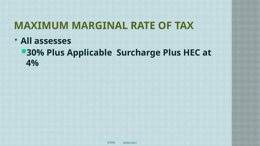ALTERNATIVE TAX REGIME BY CMA S VENKANNA COST - slide 6 of 41
