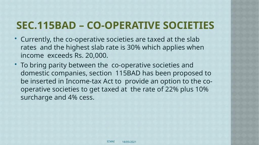 ALTERNATIVE TAX REGIME BY CMA S VENKANNA COST - slide 39 of 41