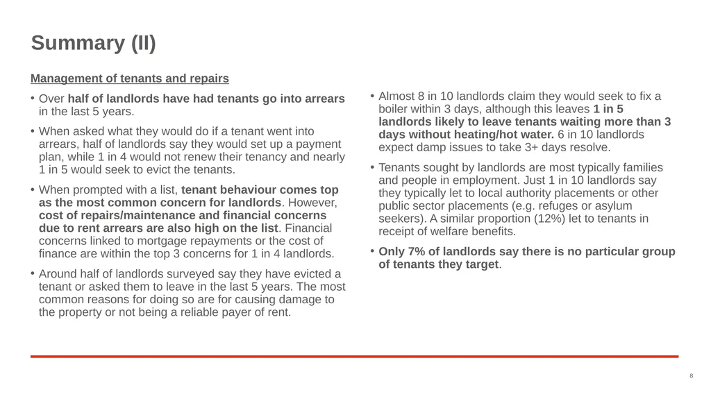 Good Landlord Research Study: Landlords Report of - slide 8 of 52