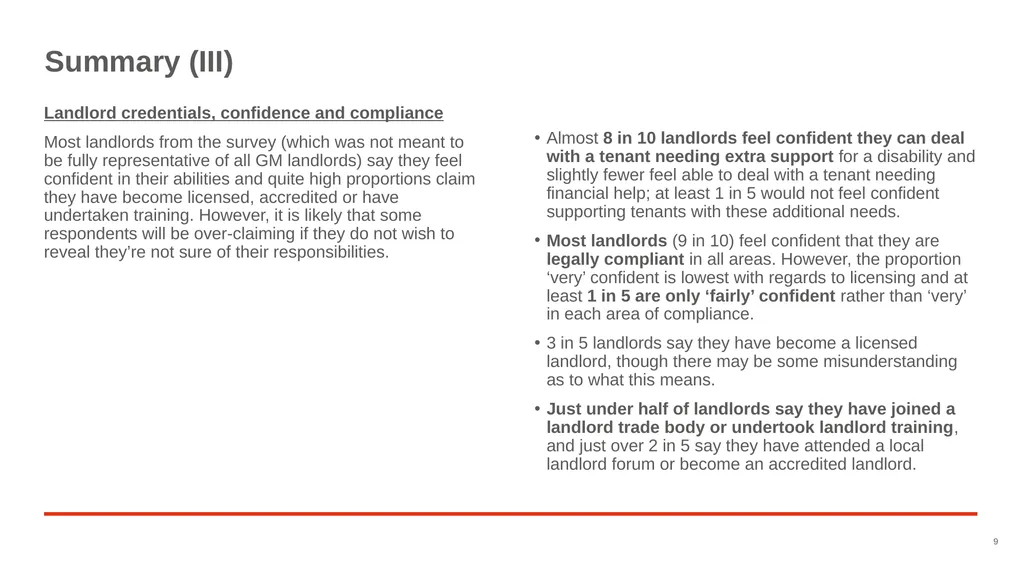 Good Landlord Research Study: Landlords Report of - slide 9 of 52