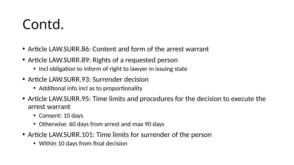 Extradition to Europe Past, Present, and Future - slide 11 of 12