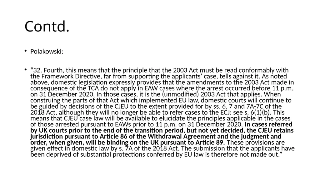 Extradition to Europe Past, Present, and Future - slide 5 of 12