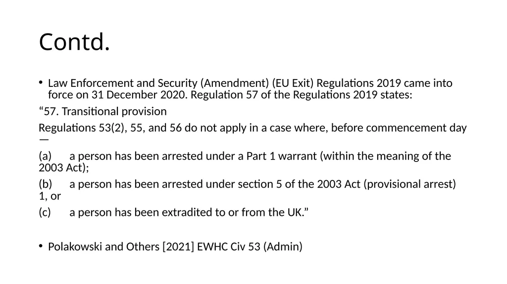 Extradition to Europe Past, Present, and Future - slide 3 of 12