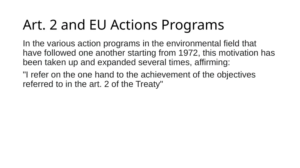 The development of European environmental law - slide 28 of 70