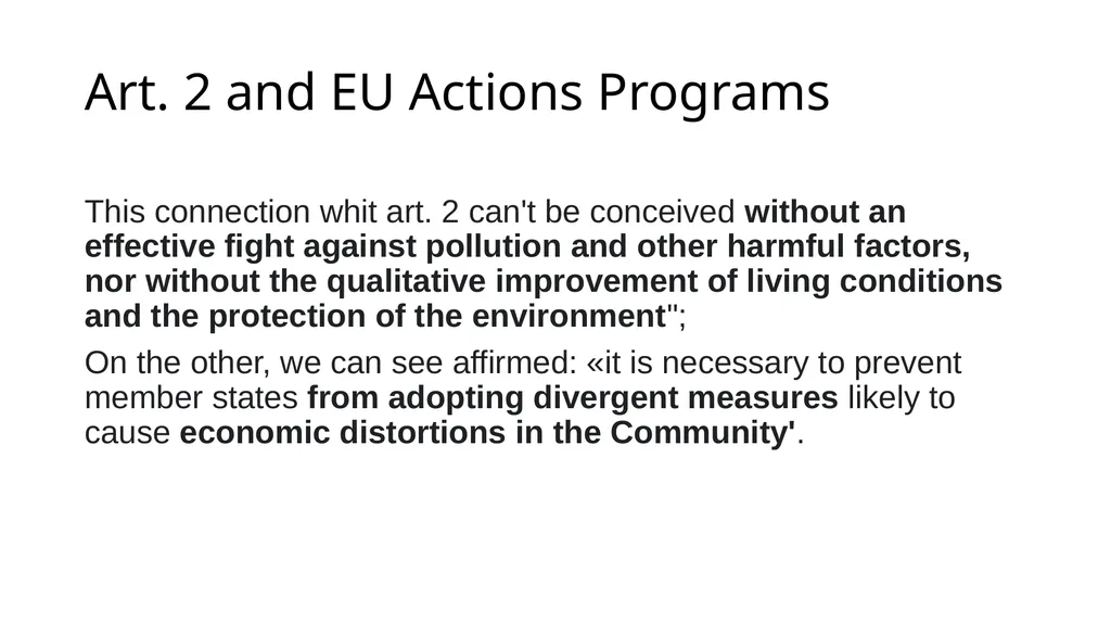 The development of European environmental law - slide 29 of 70