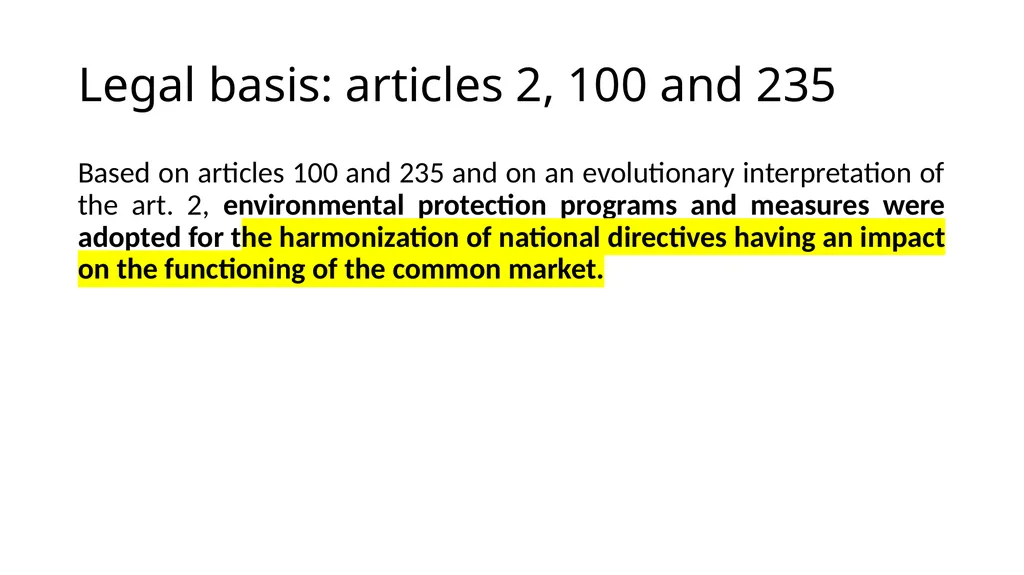 The development of European environmental law - slide 25 of 70