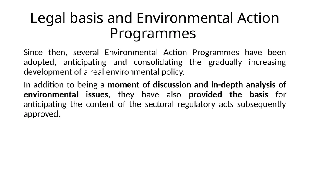 The development of European environmental law - slide 30 of 70