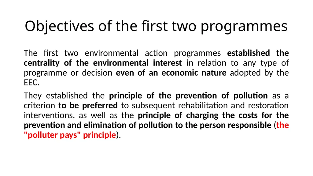 The development of European environmental law - slide 31 of 70