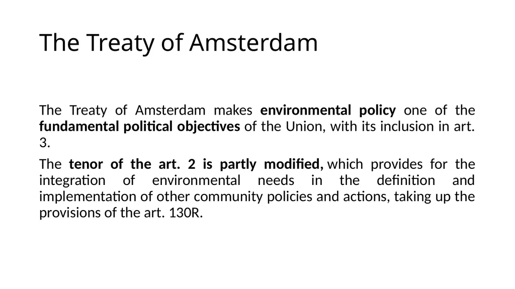 The development of European environmental law - slide 63 of 70