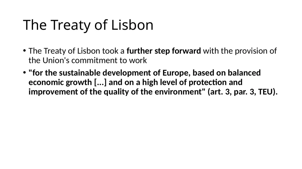 The development of European environmental law - slide 66 of 70