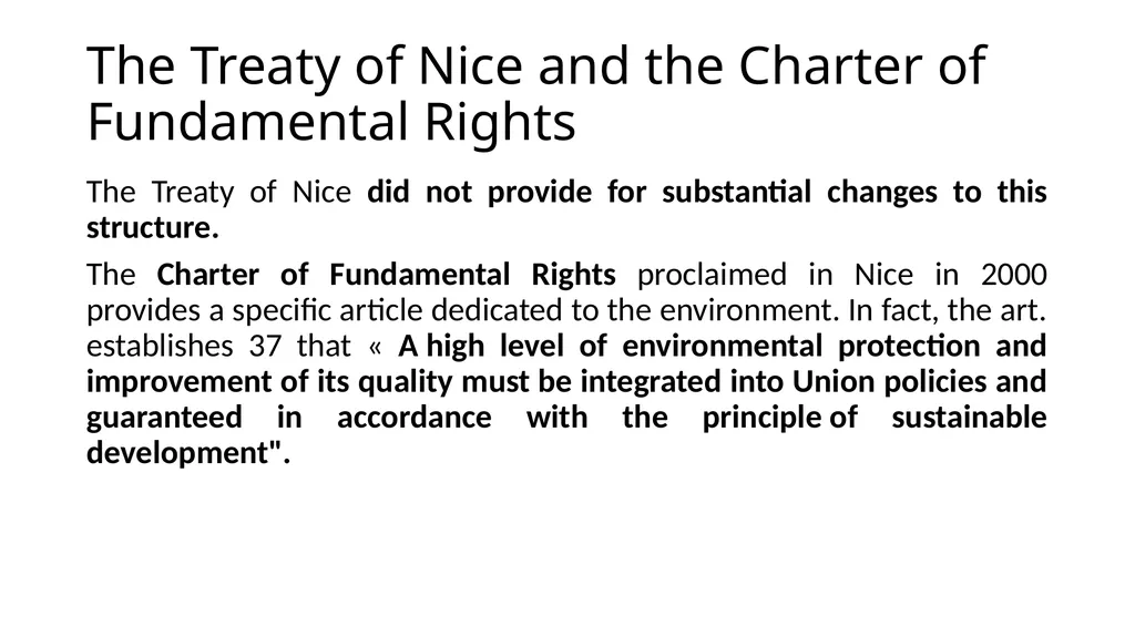 The development of European environmental law - slide 64 of 70