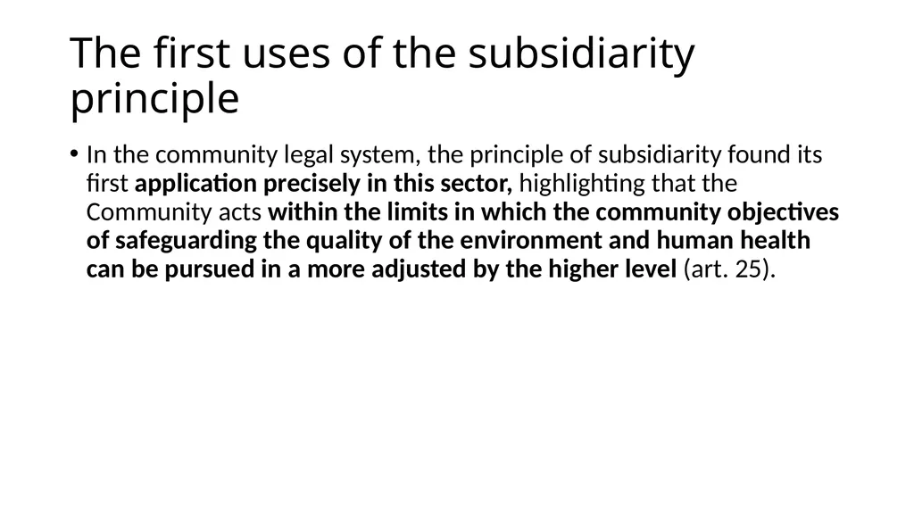 The development of European environmental law - slide 59 of 70
