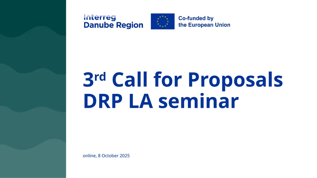 3rd Call for Proposals DRP LA seminar online, 8 - slide 1 of 123