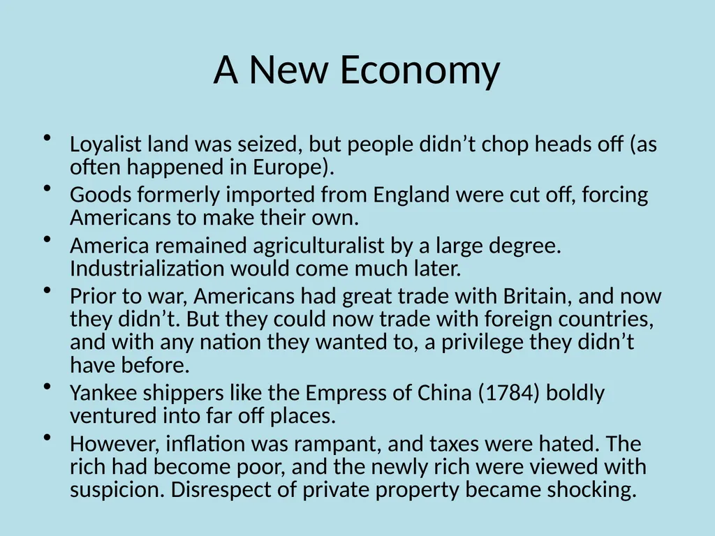 Chapter 9 The Confederation and the Constitution - slide 6 of 25