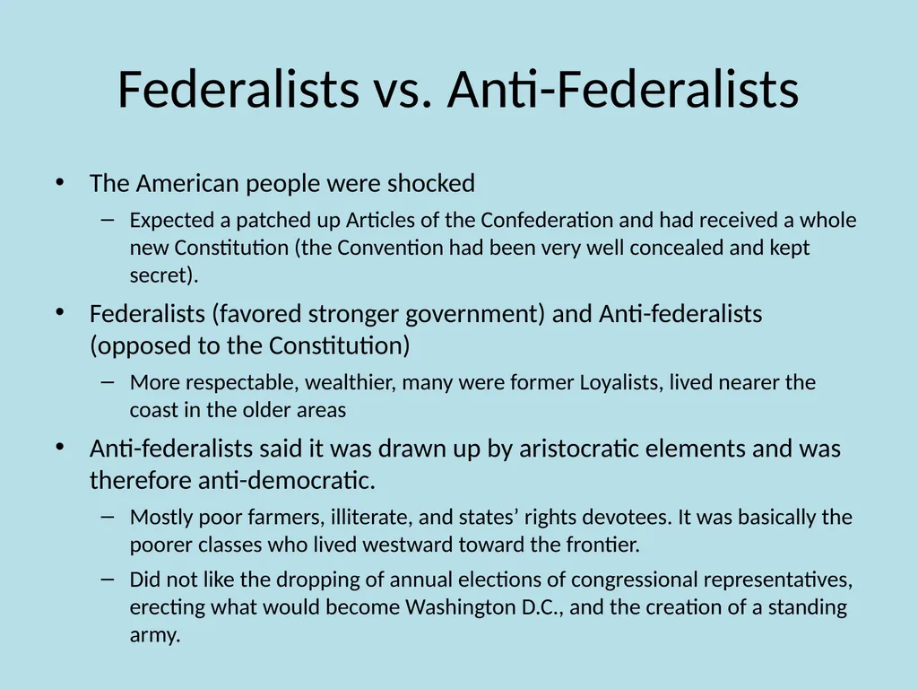 Chapter 9 The Confederation and the Constitution - slide 21 of 25