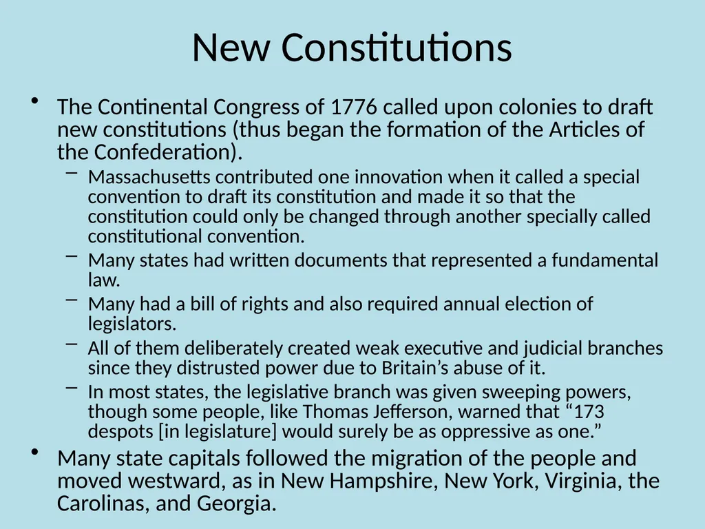 Chapter 9 The Confederation and the Constitution - slide 2 of 25