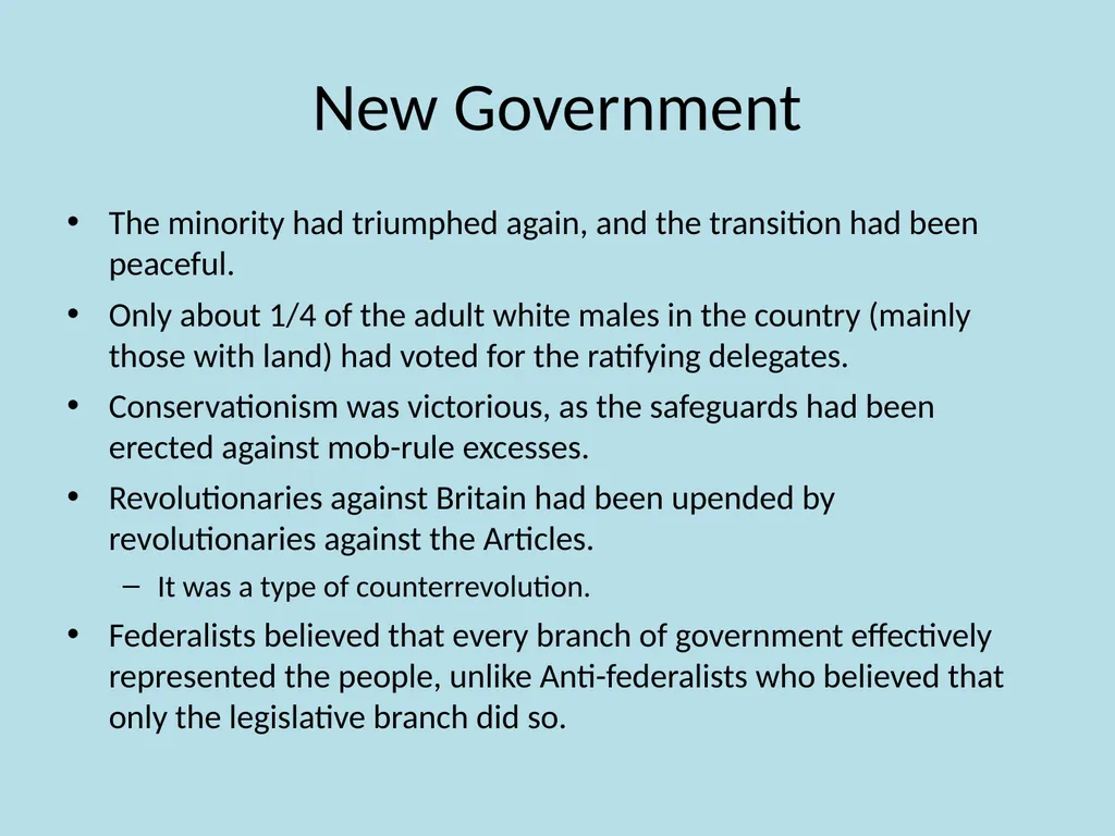 Chapter 9 The Confederation and the Constitution - slide 24 of 25