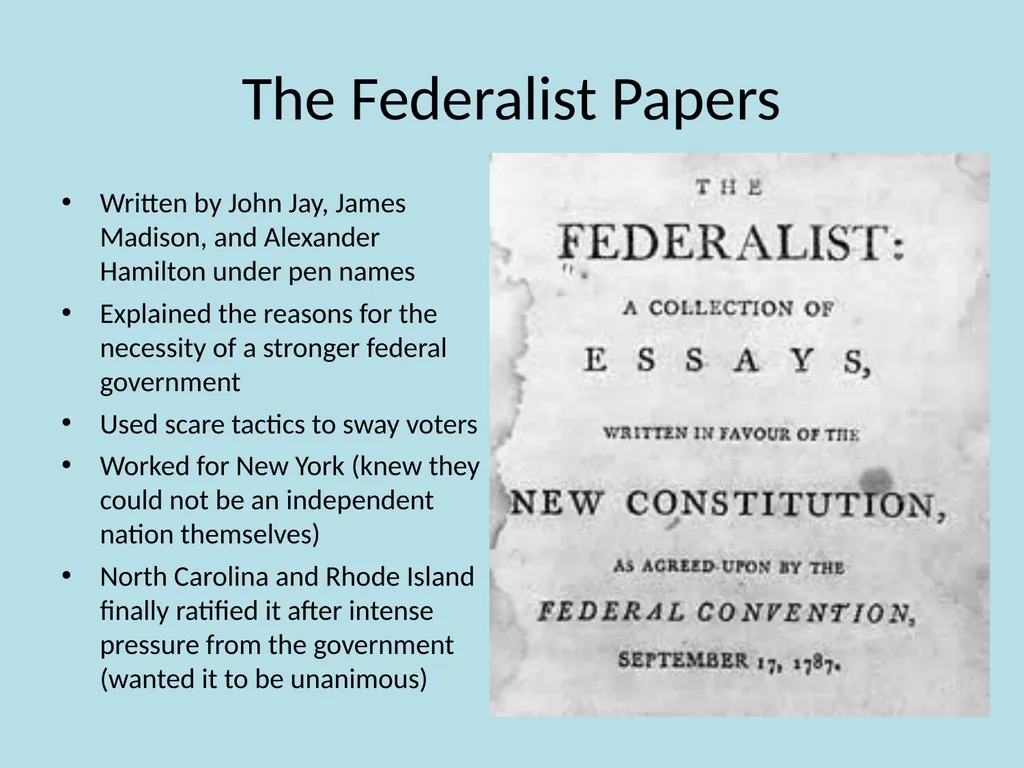 Chapter 9 The Confederation and the Constitution - slide 23 of 25
