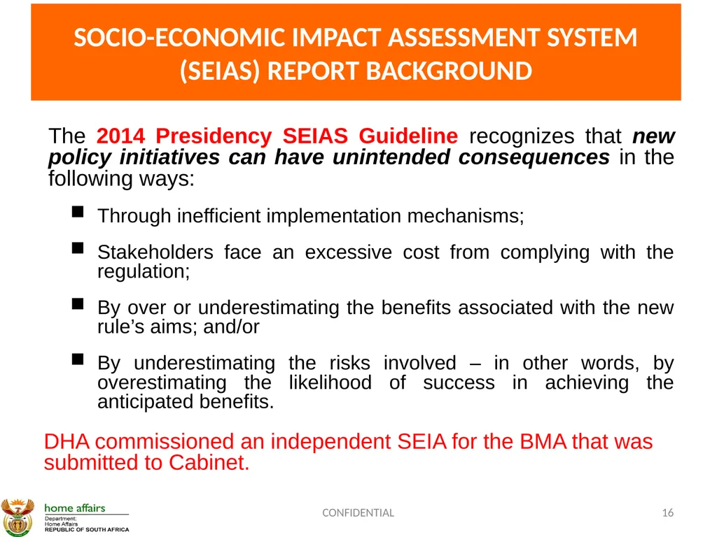 BORDER MANAGEMENT AUTHORITY (BMA) BILL -OVERVIEW- - slide 16 of 20