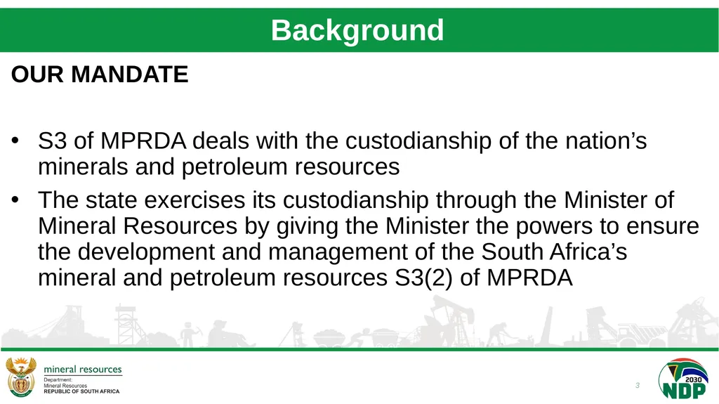 Briefing to Parliament’s Portfolio Committee (PPC) - slide 3 of 28