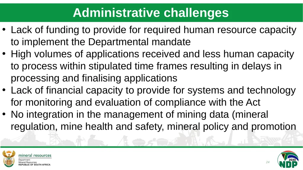 Briefing to Parliament’s Portfolio Committee (PPC) - slide 24 of 28