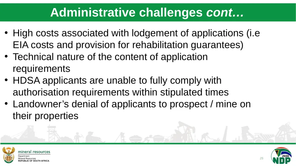 Briefing to Parliament’s Portfolio Committee (PPC) - slide 25 of 28
