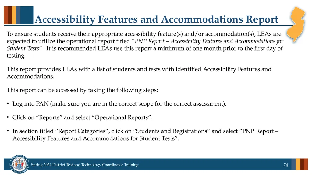 Spring 2024 District Test and District Technology - slide 74 of 134