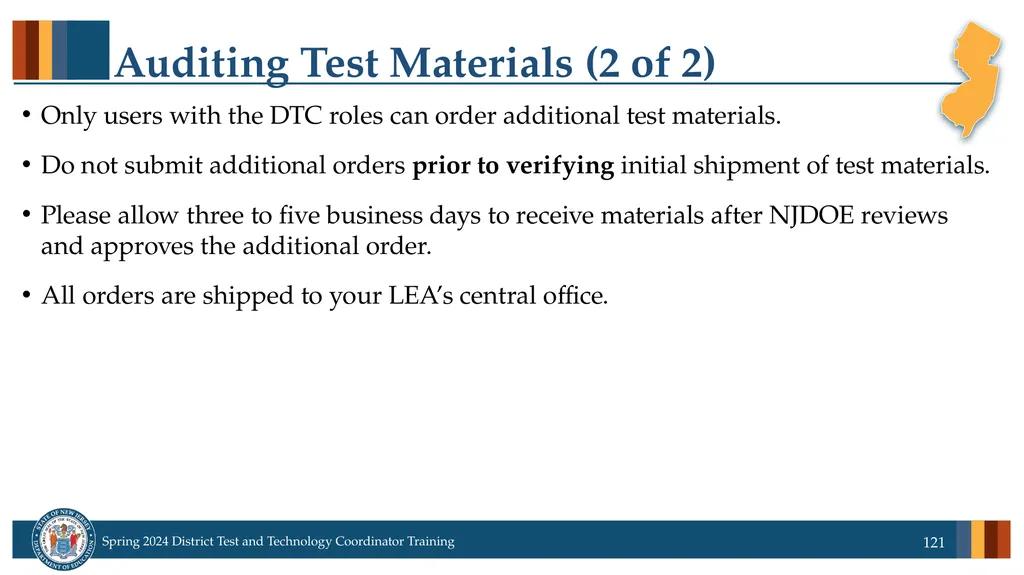 Spring 2024 District Test and District Technology - slide 121 of 134