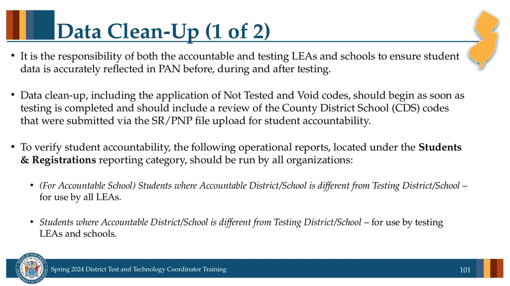 Spring 2024 District Test and District Technology - slide 101 of 134
