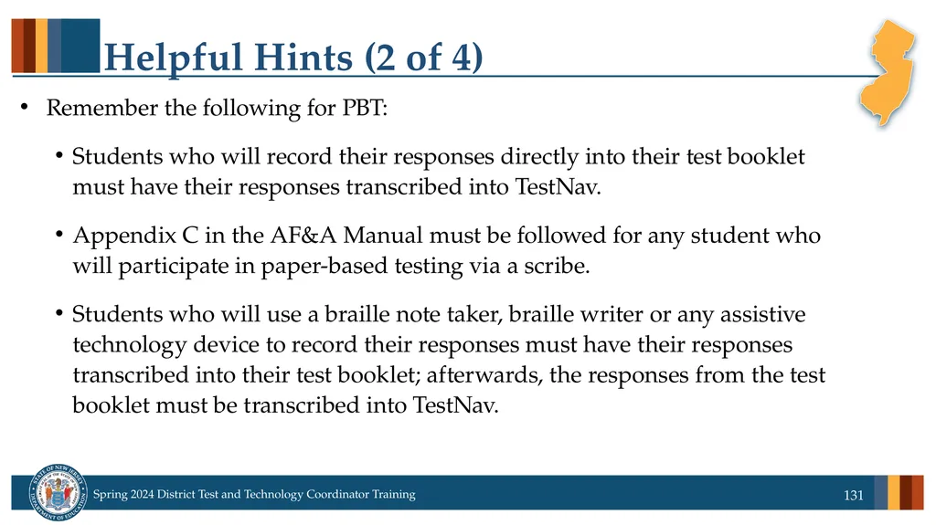 Spring 2024 District Test and District Technology - slide 131 of 134