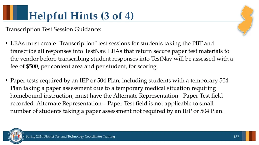 Spring 2024 District Test and District Technology - slide 132 of 134