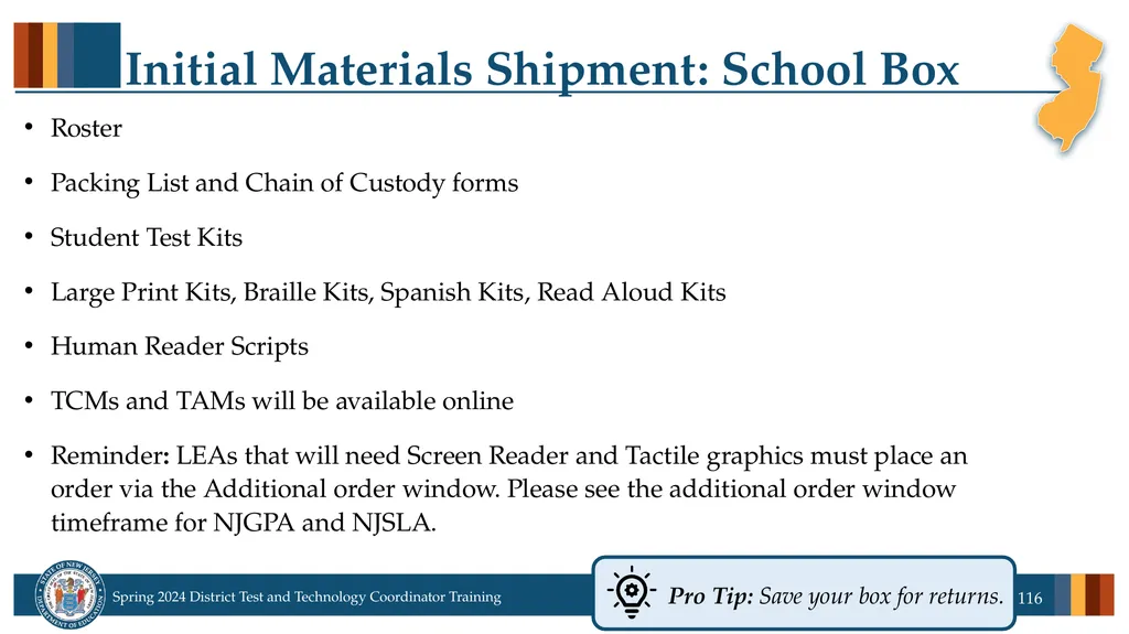 Spring 2024 District Test and District Technology - slide 116 of 134