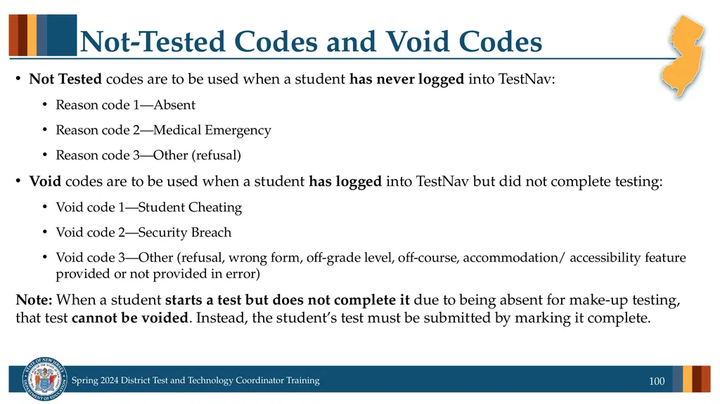 Spring 2024 District Test and District Technology - slide 100 of 134