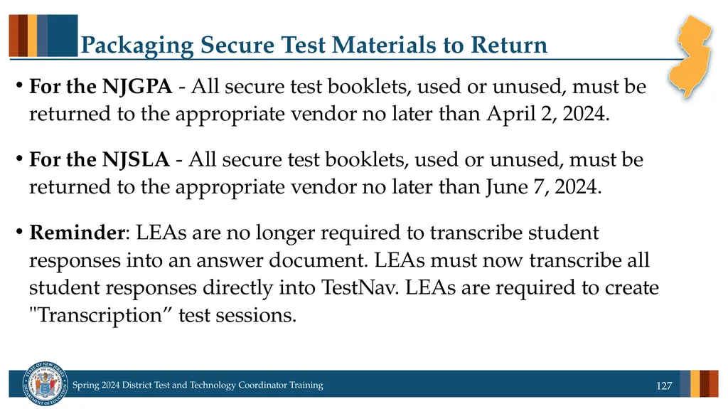 Spring 2024 District Test and District Technology - slide 127 of 134