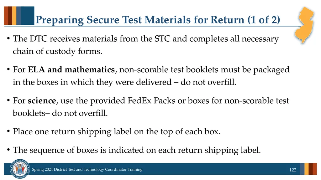 Spring 2024 District Test and District Technology - slide 122 of 134
