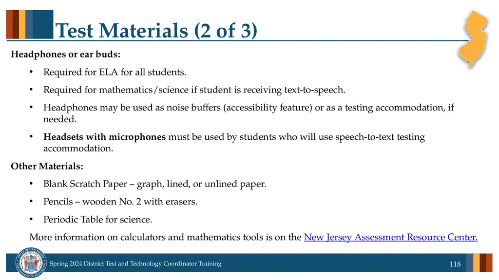 Spring 2024 District Test and District Technology - slide 118 of 134