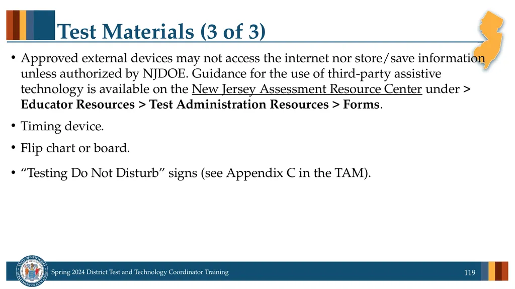 Spring 2024 District Test and District Technology - slide 119 of 134