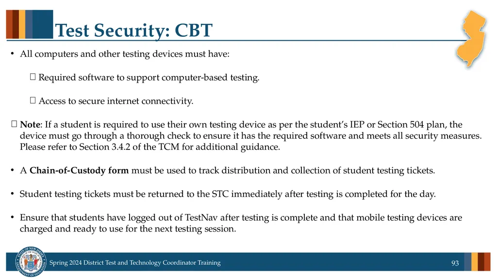 Spring 2024 District Test and District Technology - slide 93 of 134