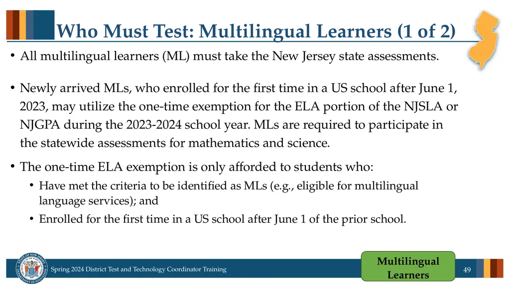 Spring 2024 District Test and District Technology - slide 49 of 134