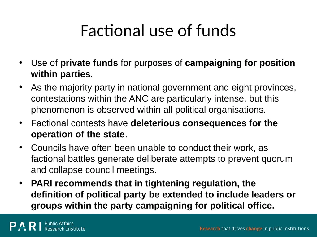 Presentation to National Assembly Ad Hoc Committee - slide 14 of 16