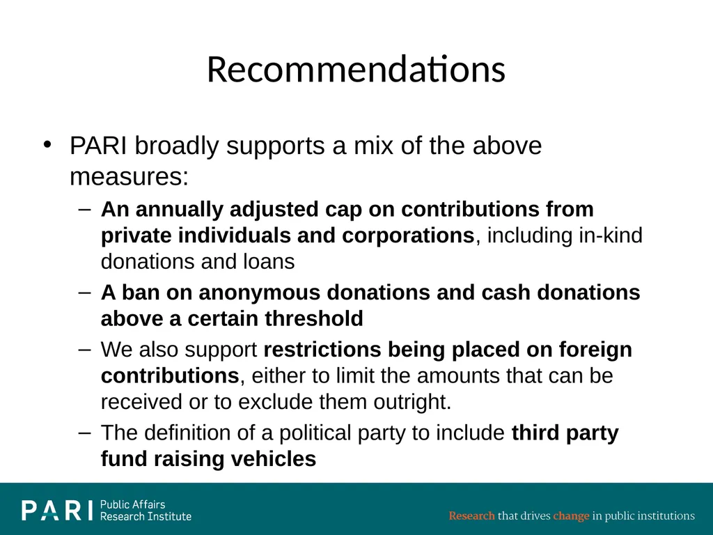 Presentation to National Assembly Ad Hoc Committee - slide 7 of 16