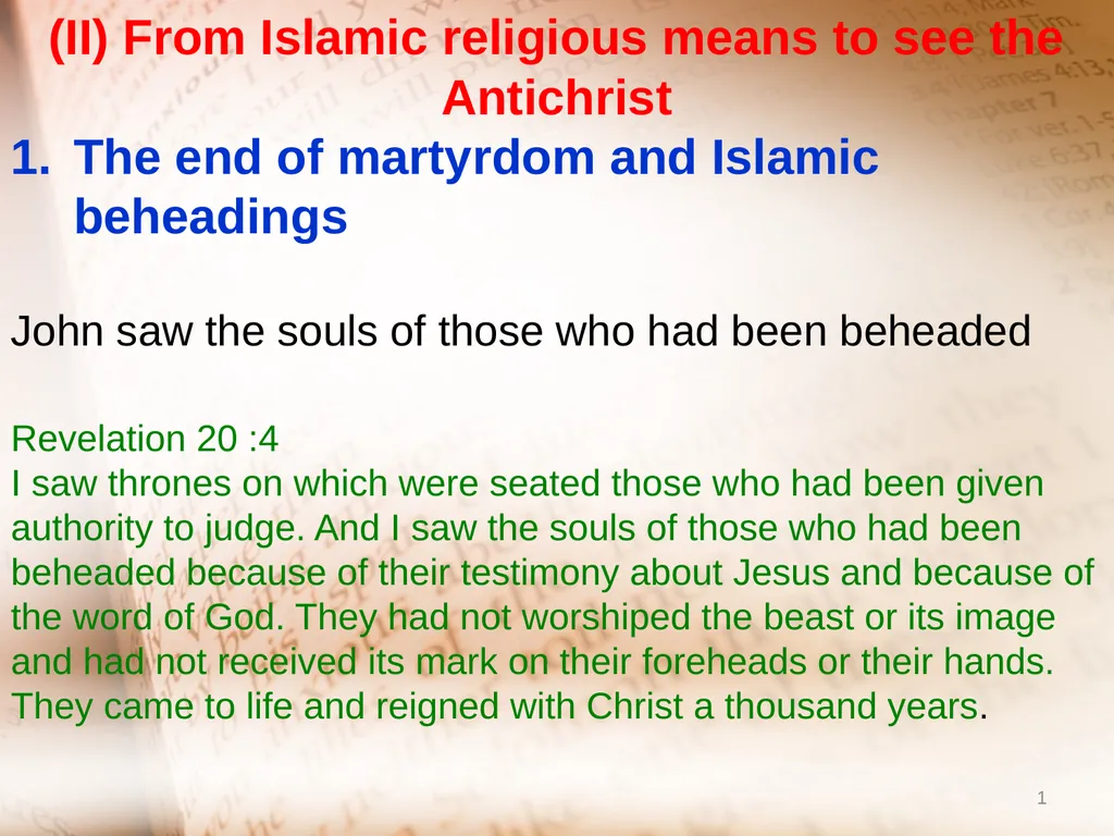 1 (II) From Islamic religious means to see the