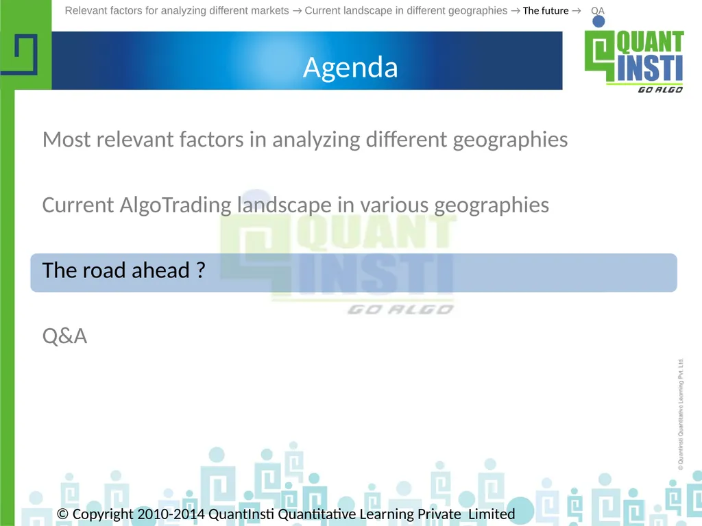 Algorithmic Trading in different geographies - - slide 47 of 59